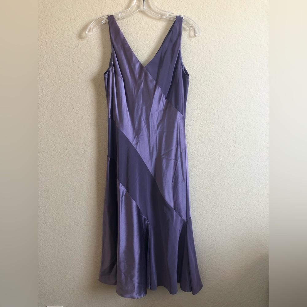 NWOT Womens Jones New York Purple Sleeveless V-Neck Dress Size 8 Petite